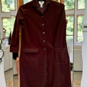 Talbots button down petite stretch suade dress